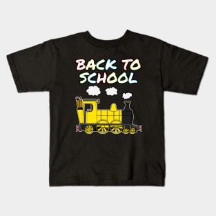 Back To School Steam Train (Yellow) Kids T-Shirt